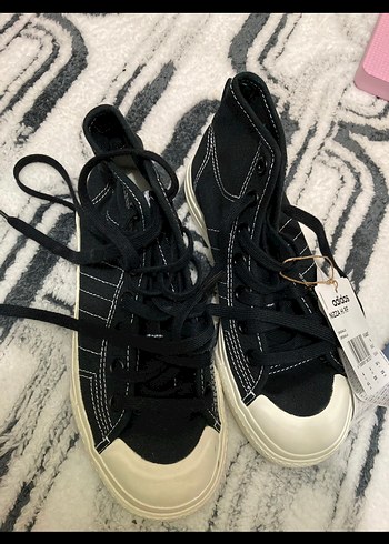 Adidas Beyaz Siyah  Spor Ayakkabı nizza - Görsel 4