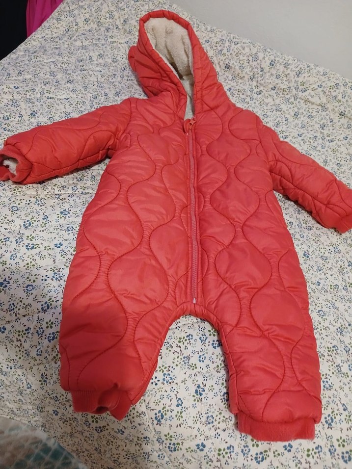 Kız Bebek turuncu Kapüşonlu kozmonot - Görsel 3