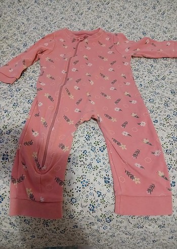 Fermuarlı Pembe Bebek Kız Tulum - Görsel 2
