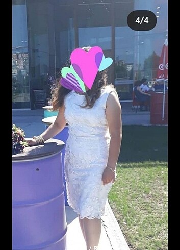 Beyaz elbise - Görsel 5