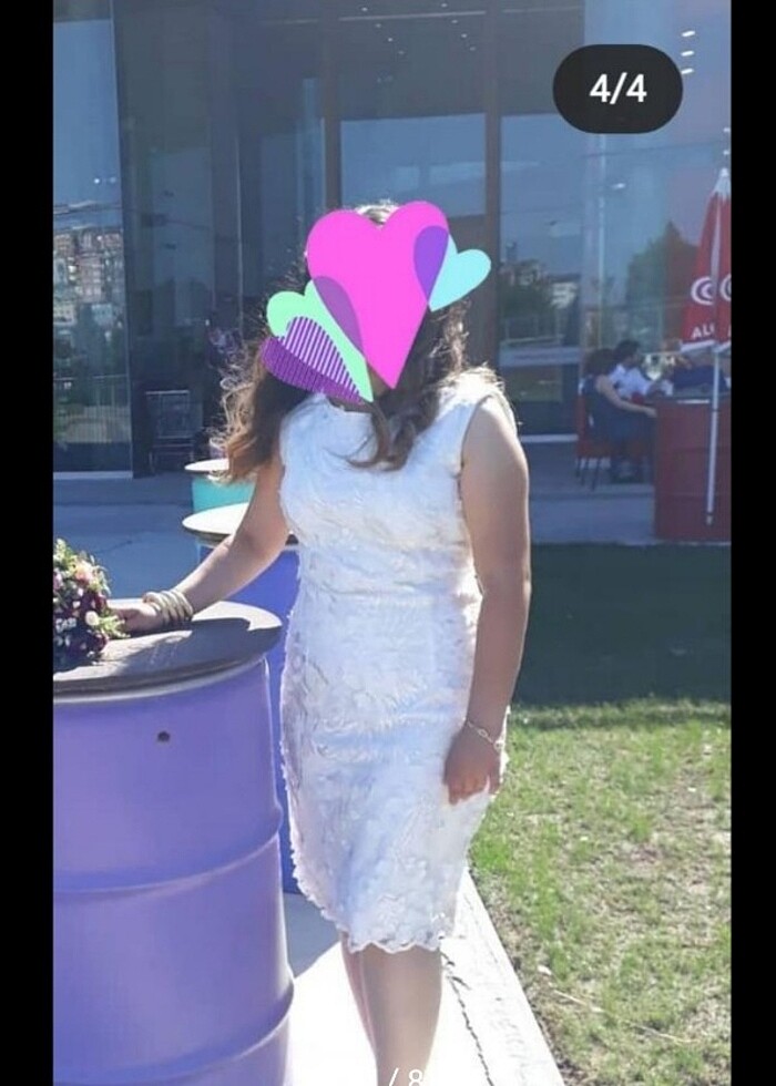 Beyaz elbise - Görsel 5