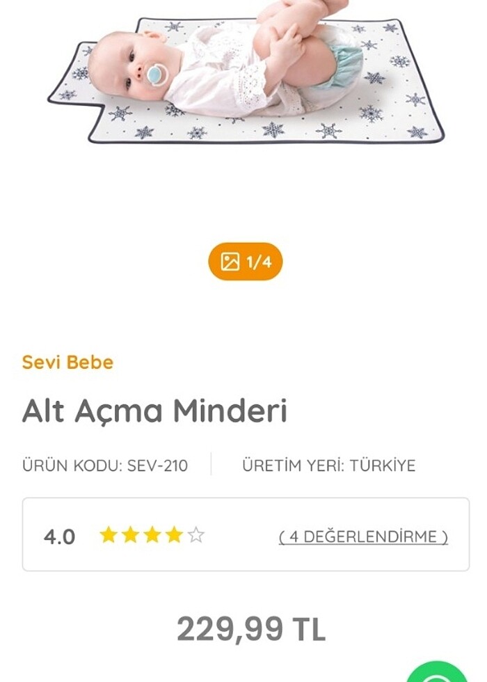 Bebek alt acma minderi - Görsel 4