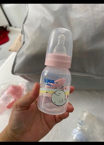 İki biberon Pembe Pastel Bebek Biberonu - Görsel 2