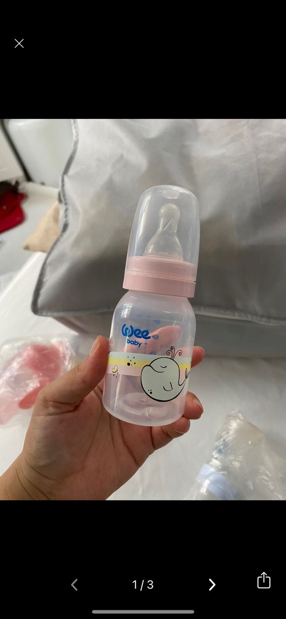 İki biberon Pembe Pastel Bebek Biberonu - Görsel 2