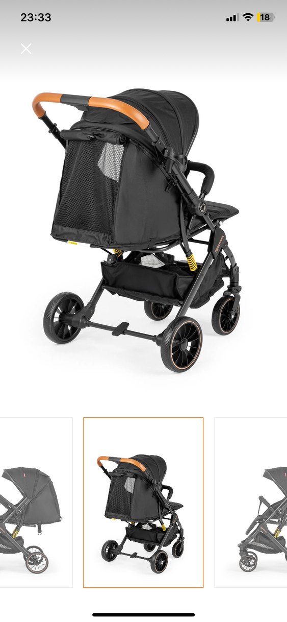 Siyah Bebek Arabası, Hafif ve Dayanıklı - Görsel 4
