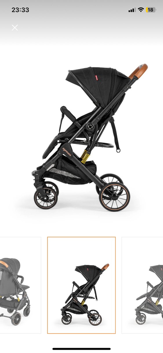 Siyah Bebek Arabası, Hafif ve Dayanıklı - Görsel 5