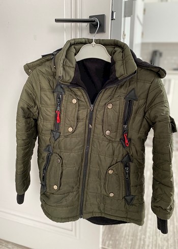 Kahverengi Kamuflaj Fermuarlı Erkek Çocuk Mont - Görsel 2