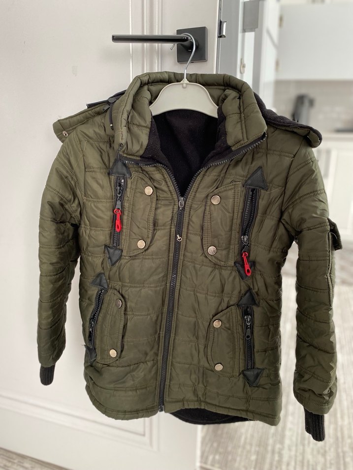 Kahverengi Kamuflaj Fermuarlı Erkek Çocuk Mont - Görsel 2