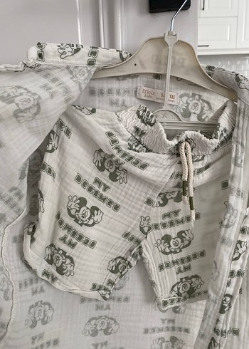 Erkek Çocuk Kısa Kollu Gri Desenli Gömlek - Görsel 2