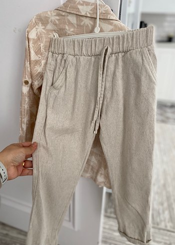 Erkek Çocuk Bej Uzun Kollu Keten Gömlek - Görsel 3