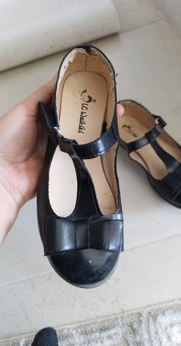 Kız Çocuk Siyah Tokalı Babet Ayakkabı - Görsel 3