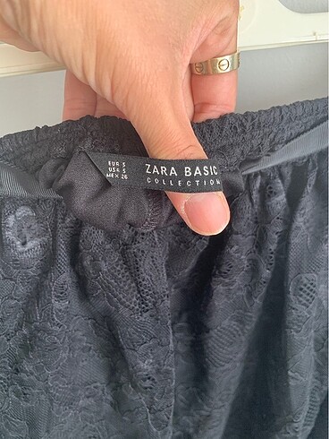 s Beden Zara dantel midi etek