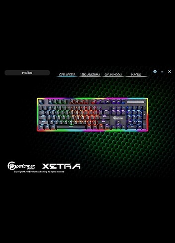 Diğer performax gaming xetra comfort klavye