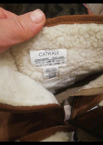 Kahverengi Süet Kürklü Dolgu Topuk Bot - Görsel 7