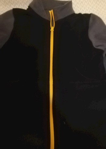 Siyah Fermuarlı Erkek Kolsuz Yüksek Yakalı Polar - Görsel 2