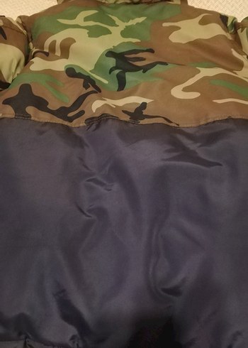 Düğmeli Kamuflaj Erkek Midi Mont - Görsel 8