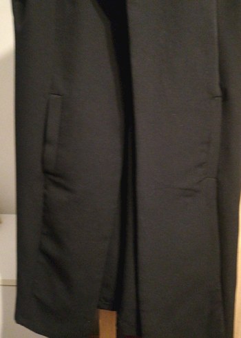 Siyah Uzun Kadın Yelek - Görsel 3