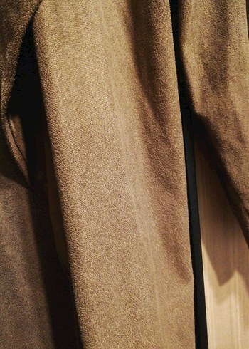 Kadın Kahverengi Süet Midi Kaban - Görsel 4