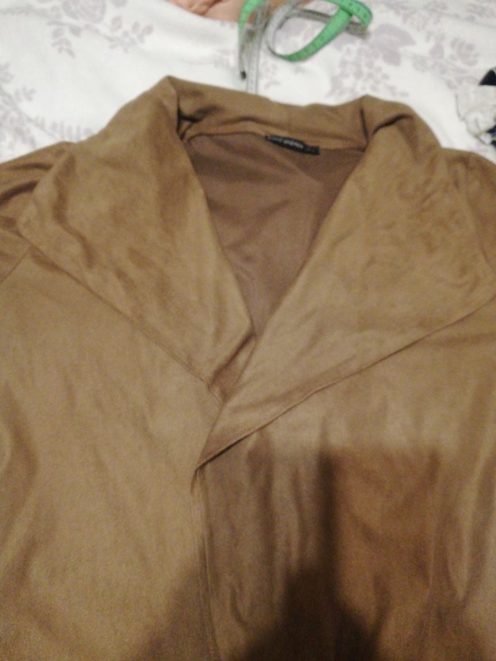 Kadın Kahverengi Süet Midi Kaban - Görsel 2