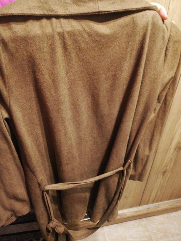 Kadın Kahverengi Süet Midi Kaban - Görsel 3