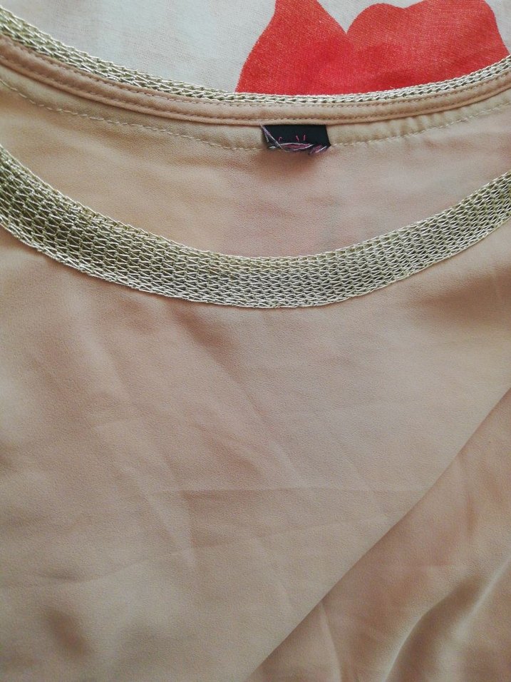 Bej Kolsuz Salaş Kadın Bluz - Görsel 2