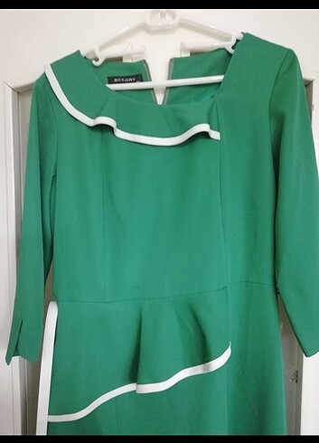 l Beden yeşil Renk Elbise