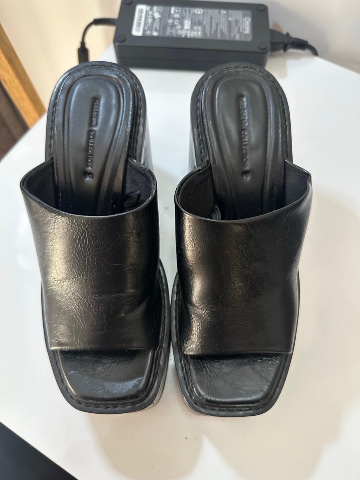 Kadın Siyah Platform Topuklu Sandalet - Görsel 3