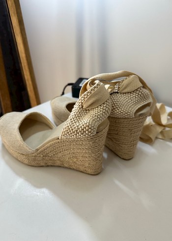 Bej Kadın Dolgu Topuklu Espadril - Görsel 4