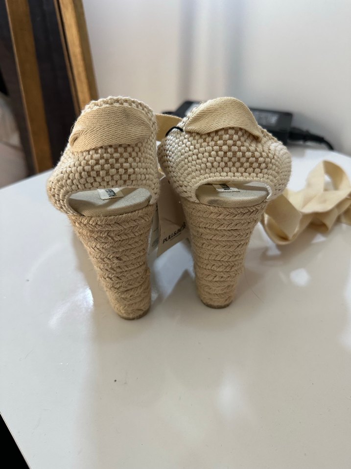 Bej Kadın Dolgu Topuklu Espadril - Görsel 5