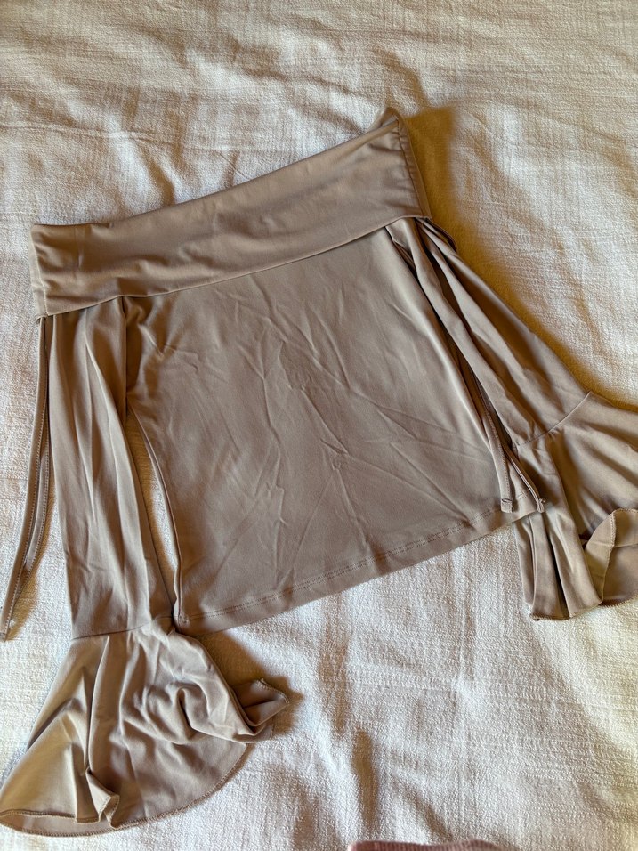 Drapeli Straplez Mini Bluz - Görsel 3