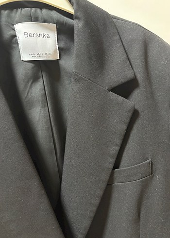 Düğmeli Siyah Kadın Blazer Ceket - Görsel 2