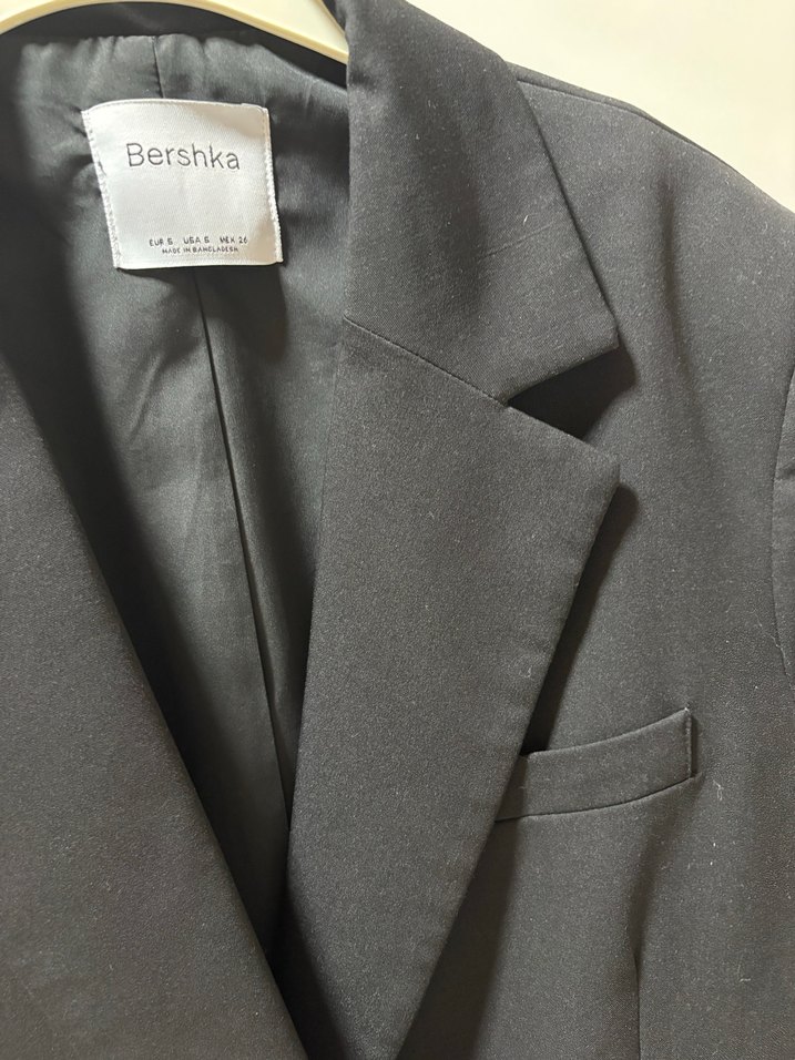 Düğmeli Siyah Kadın Blazer Ceket - Görsel 2