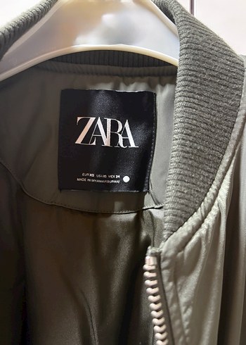 Kadın Gri Fermuarlı Bomber Ceket - Görsel 3