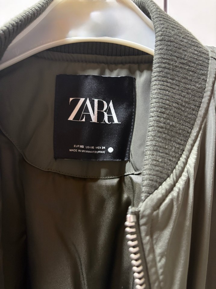 Kadın Gri Fermuarlı Bomber Ceket - Görsel 3