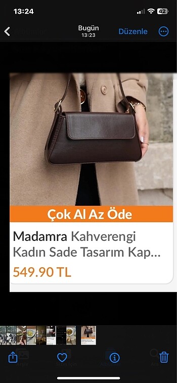 Zara siyah klasik baget kol çantası
