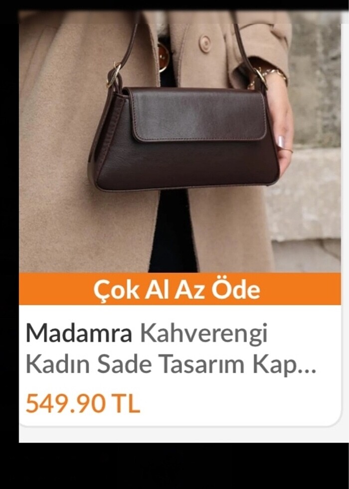 siyah klasik baget kol çantası - Görsel 2