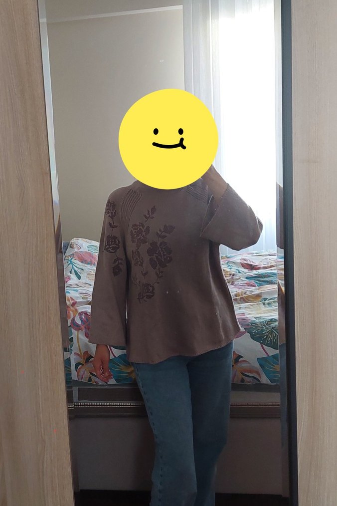 Stradivarius Nakışlı Gül kurusu pembe Kadın Triko Kazak - Görsel 2