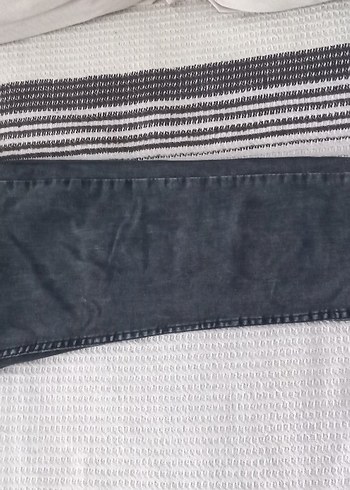 Düğmeli Gri erkek Midi Kot Pantolon - Görsel 2