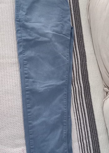 Düğmeli Mavi erkek Denim Midi Pantolon - Görsel 2