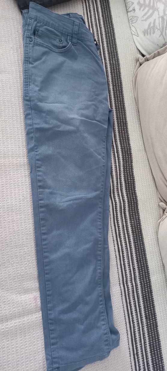 Düğmeli Mavi erkek Denim Midi Pantolon - Görsel 2