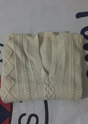 Bohem Tarzı V Yakalı Örgü Süveter - Görsel 2