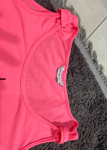 Pembe Fırfırlı Askısız Tişört M Beden - Görsel 4