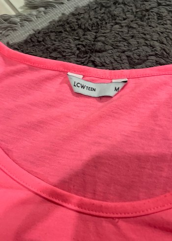 Pembe Fırfırlı Askısız Tişört M Beden - Görsel 2