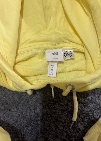 Sarı Kapüşonlu Kadın Sweatshirt - Görsel 5