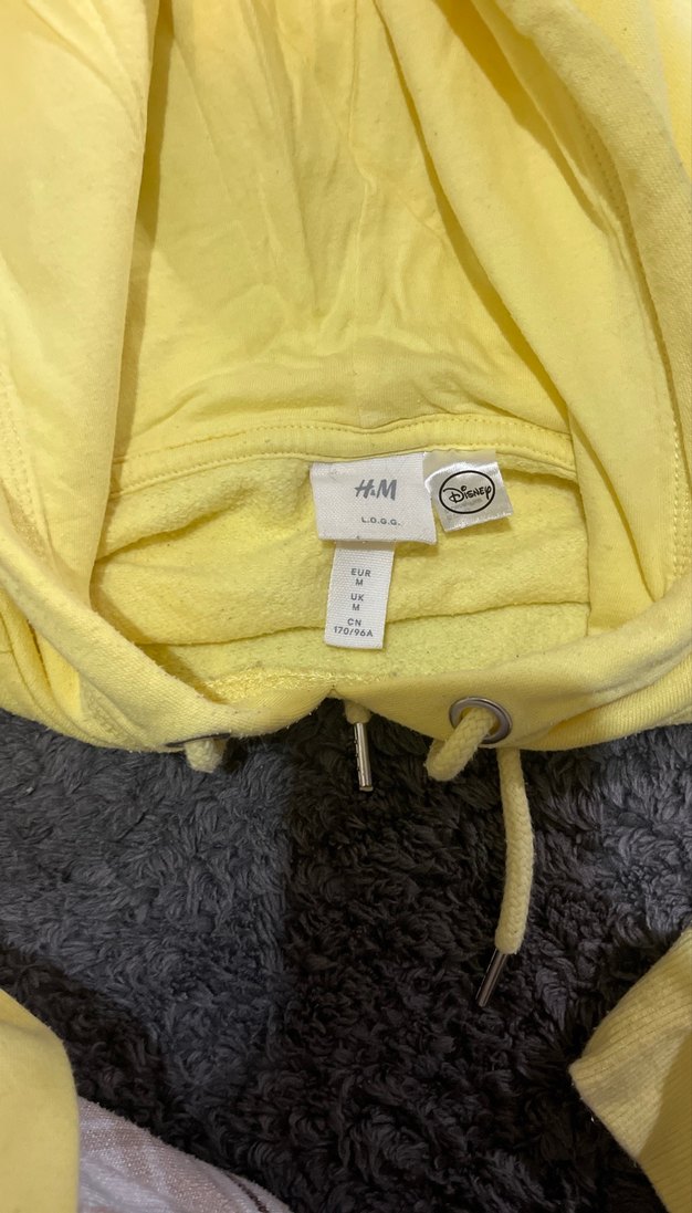 Sarı Kapüşonlu Kadın Sweatshirt - Görsel 5