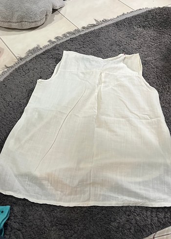 Nakışlı ve Boncuk Detaylı Bohem Kolsuz Bluz - Görsel 6