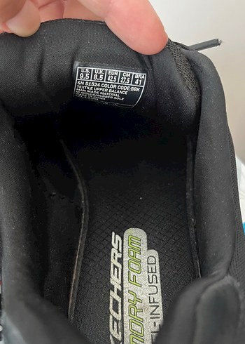 42.5 Beden siyah Renk Skechers Siyah Erkek Spor Ayakkabı