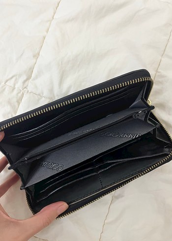 Jimmy Choo Siyah Deri Fermuarlı Kadın Cüzdanı - Görsel 3