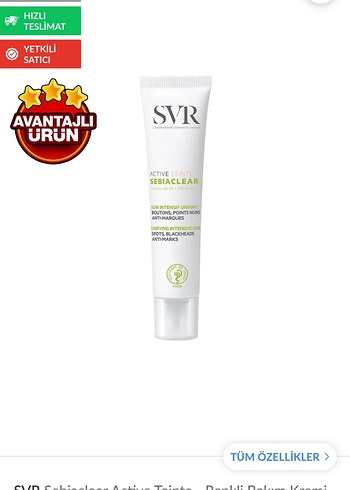 SVR Sebiaclear Aktif Renkli Bakım Kremi - Görsel 2