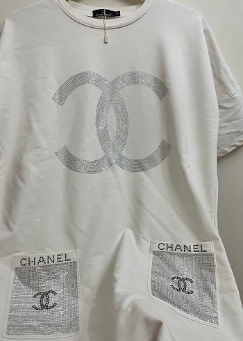s Beden Chanel Kadın Taşlı Tshirt